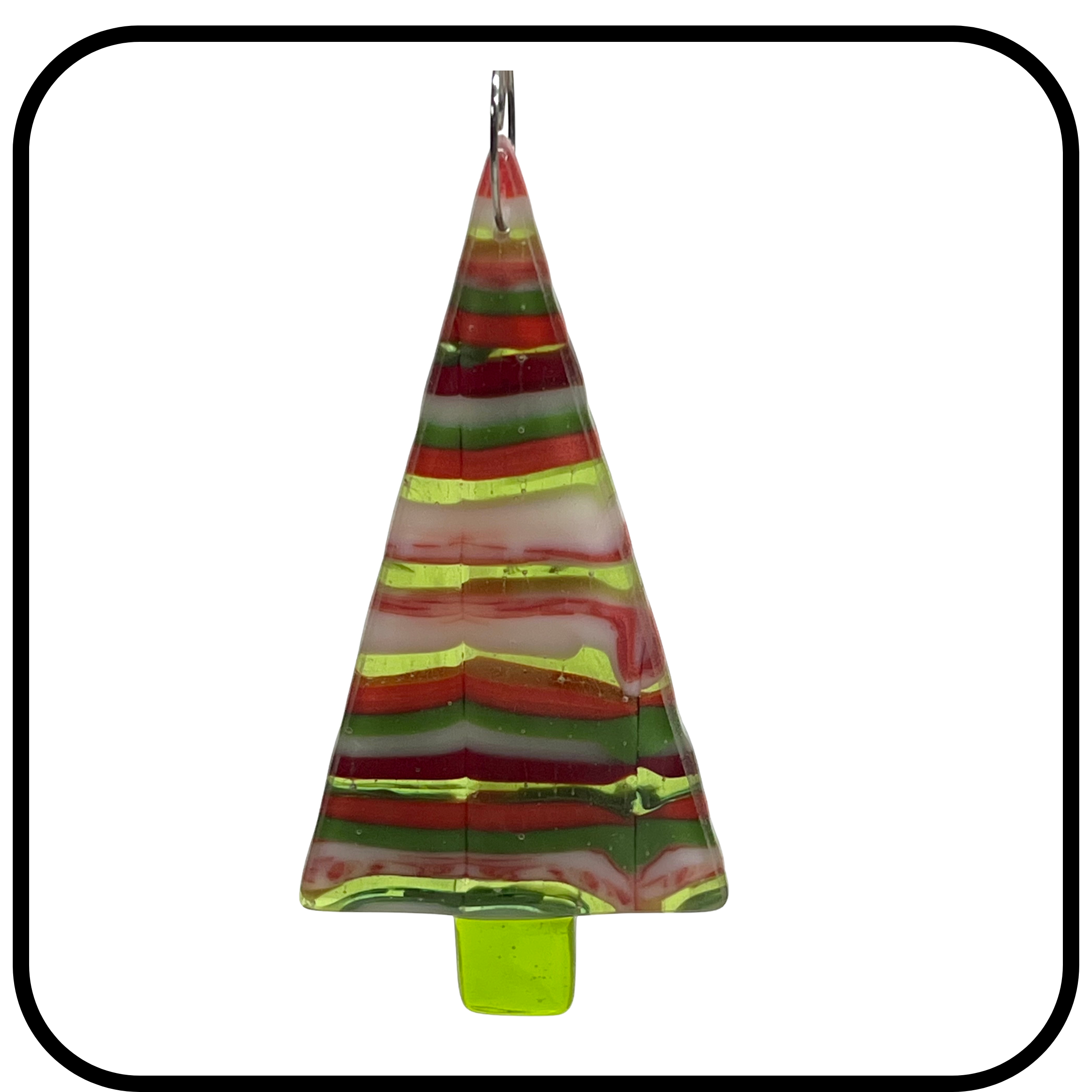 Flowing Holiday Stripes Tree Ornament