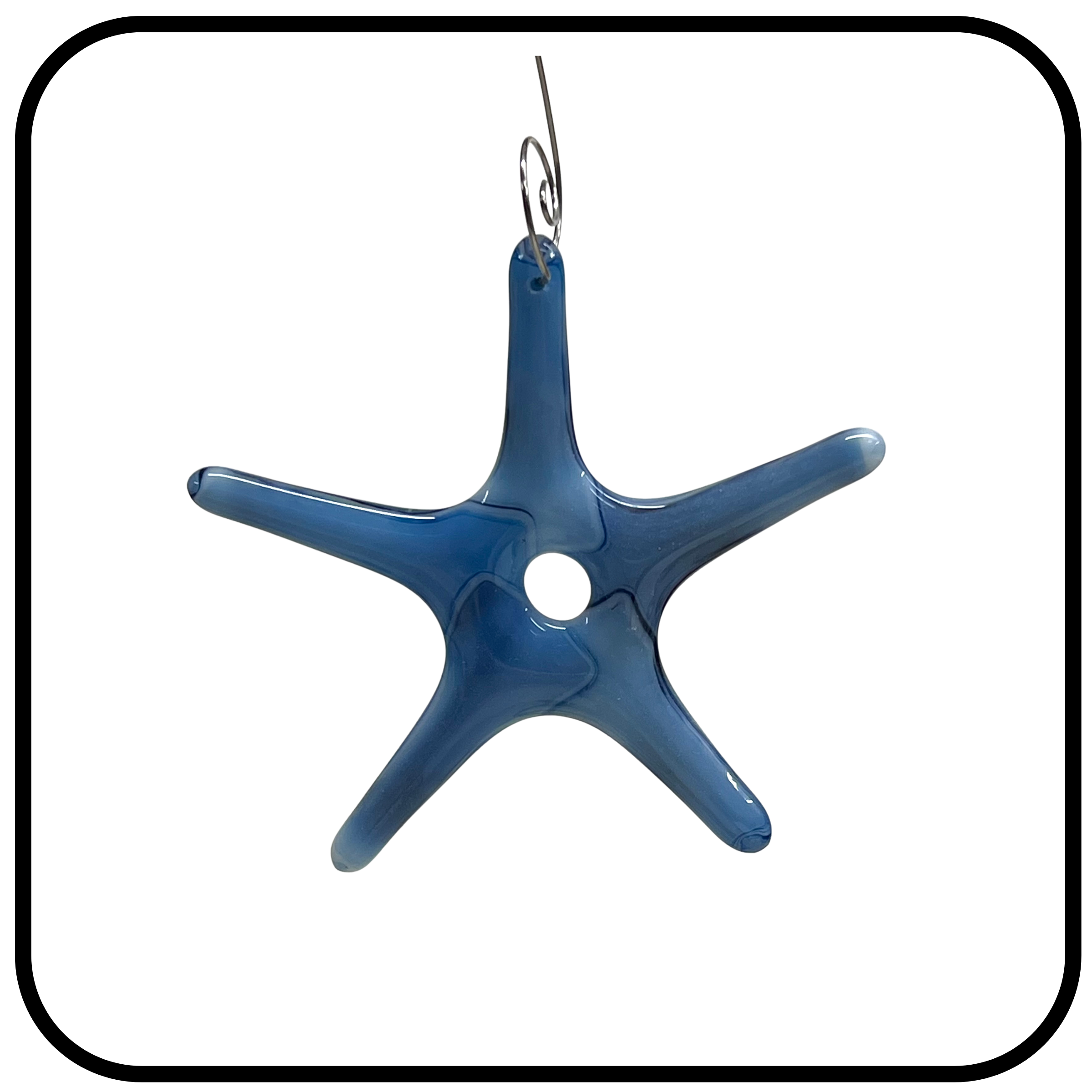 Glass Stars in Denim Blue