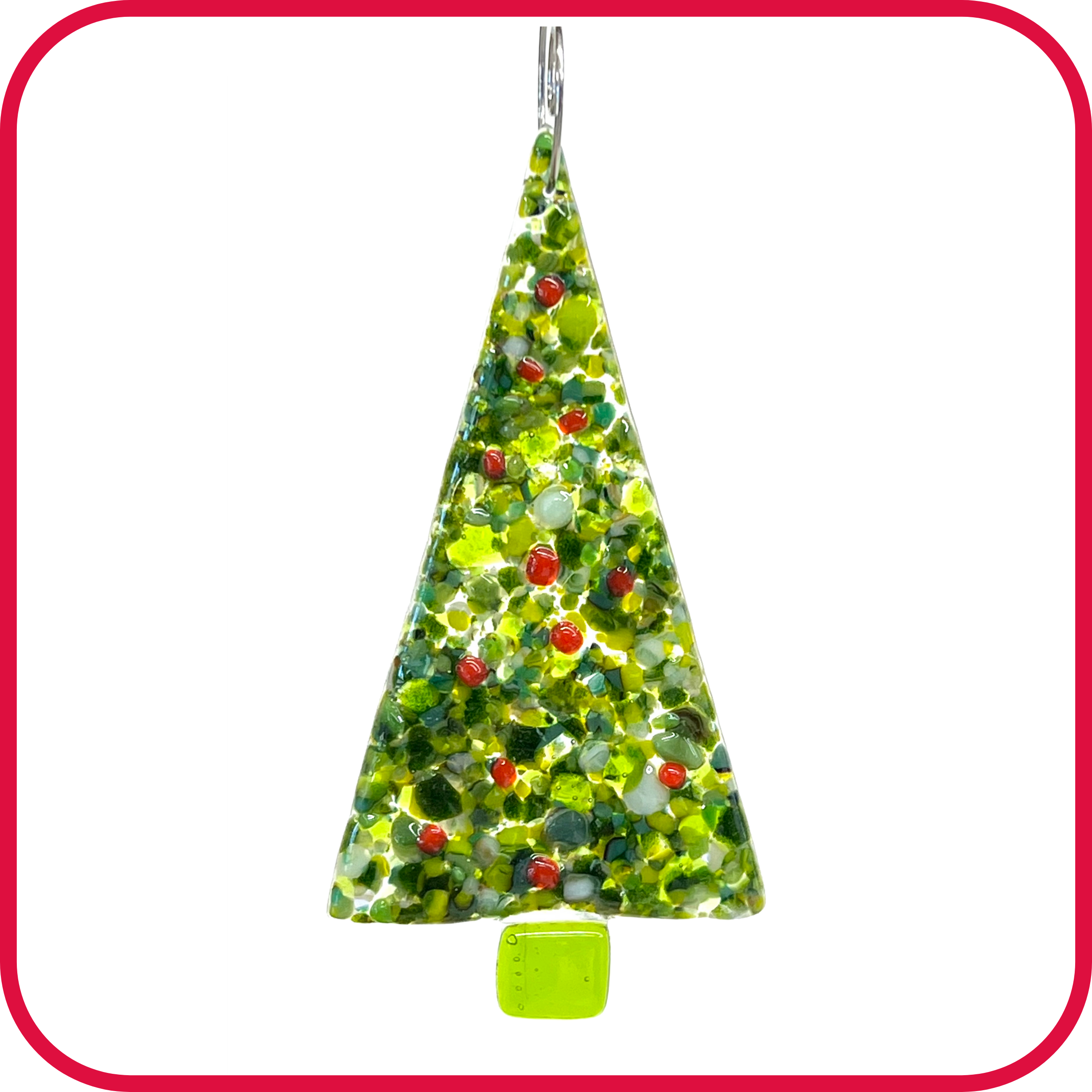 Evergreen in Glass Ornament