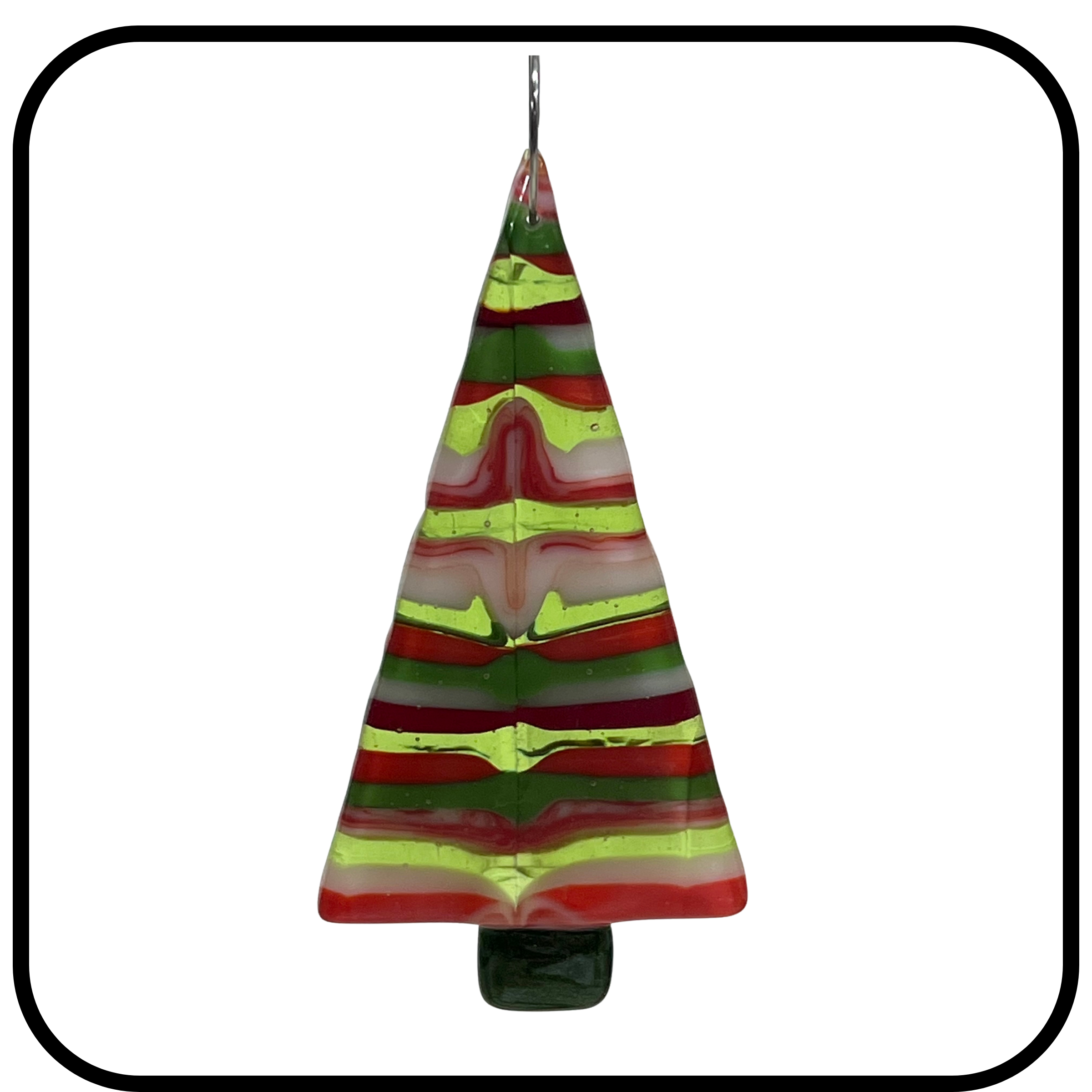 Flowing Holiday Stripes Tree Ornament